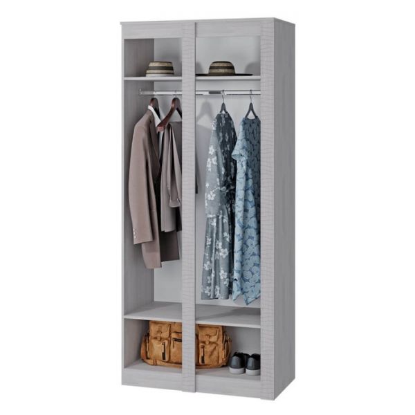 Шкаф угловой Монако 960х510х2200 ясень белый/F12