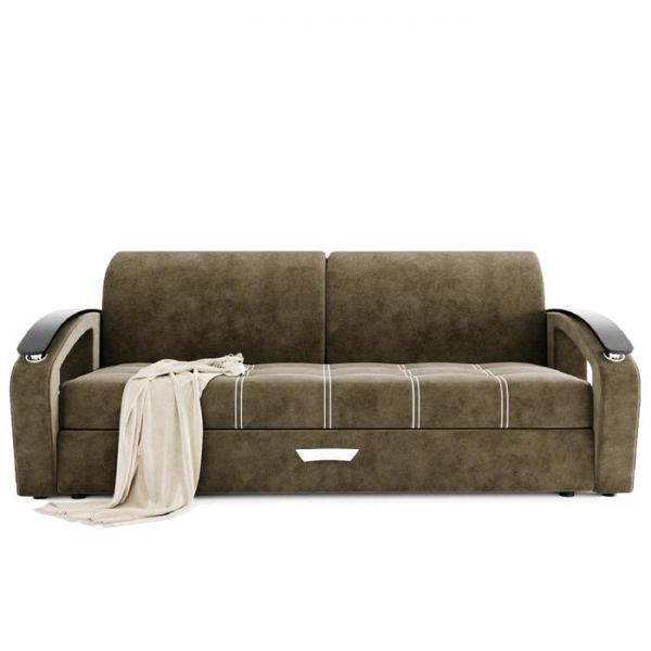 Диван прямой «Дубай», еврокнижка, ППУ, велюр, цвет селфи 01