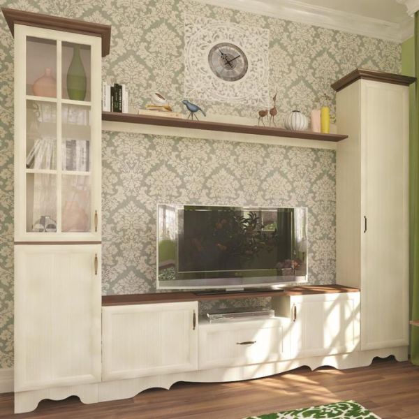 Гостиная Латте-2 2554х456х2134 Бодега cветлый, Орех Донской