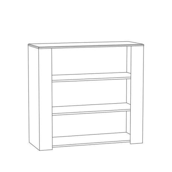 Комод Амели 13.107, 1080х413х1003, Шелковый камень/Бетон Чикаго беж