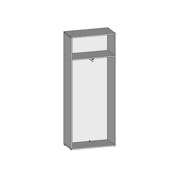 Шкаф для одежды НШ-5г, 760х380х1890 мм, белый шагр