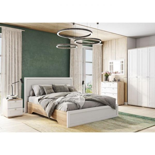 Шкаф ШУ Зеркало/Зеркало РИВЬЕРА 850х850х2100 фасады ПВХ Белый/корпус Дуб Сонома