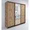 Шкаф-купе «Сим ДЗ», 1500 ? 600 ? 2310 мм, ЛДСП, зеркало, цвет дуб крафт