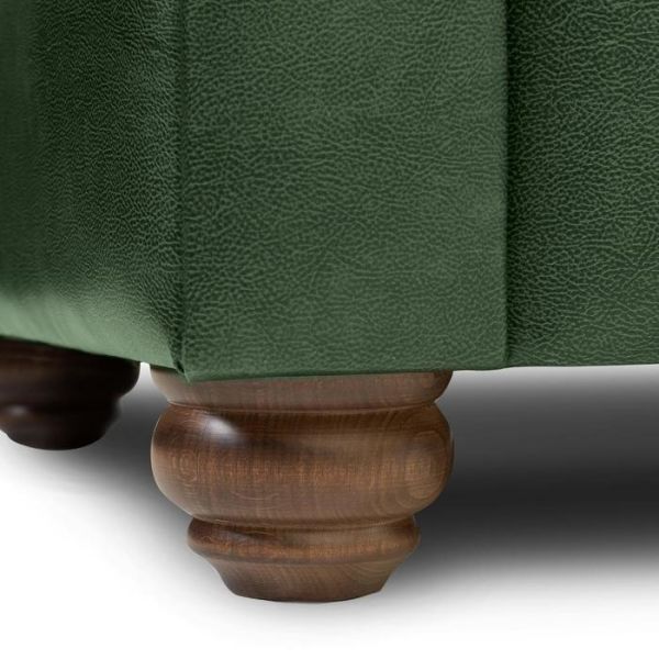 Диван "Честерфилд" 2х местный, экокожа, темно-зеленый