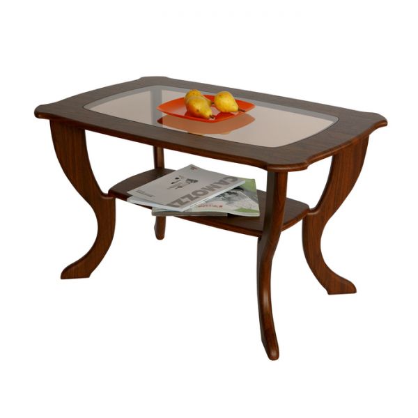 Стол журнальный «Маэстро», со стеклом сжс-01, 900 ? 600 ? 560 мм, цвет дуб белёный