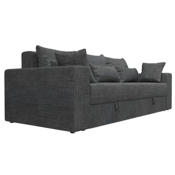 Диван прямой «Мэдисон», механизм еврокнижка, рогожка, цвет серый