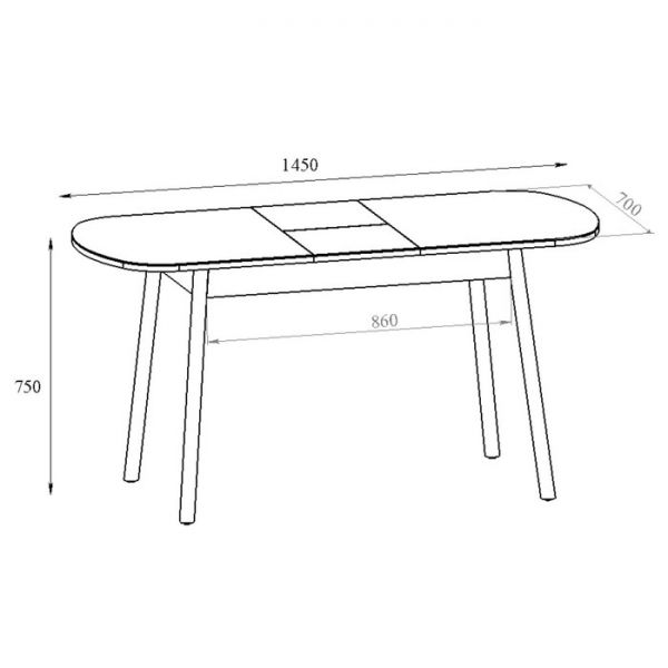 Раздвижной стол «Винтаж», 1150(1450) ? 700 мм, глянец, цвет бежевый / кремово-белый