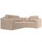Угловой диван «Кембридж», механизм еврокнижка, велюр, цвет бежевый