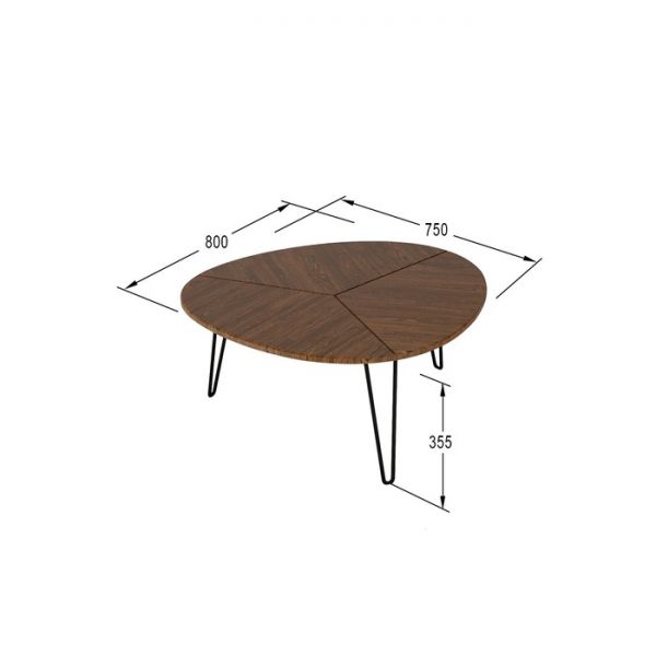 Стол журнальный «Эйтон 330», 800 ? 750 ? 355 мм, цвет дуб американский