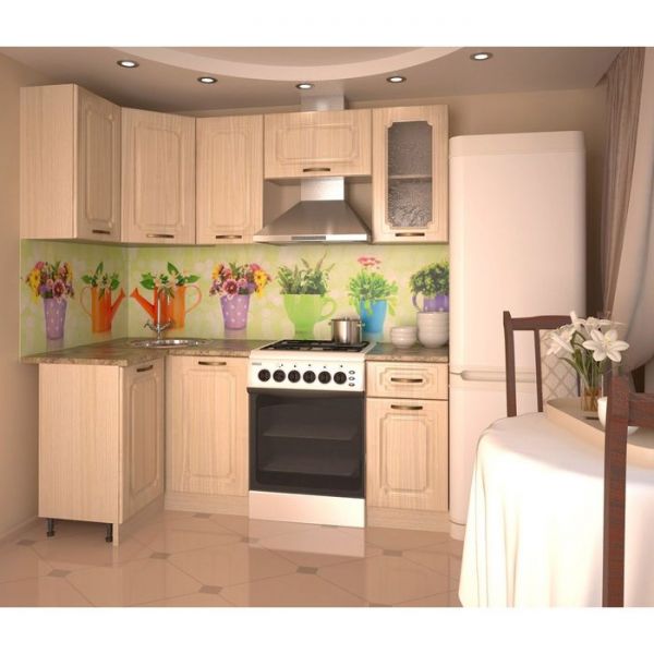 Кухонный гарнитур, грецкий орех 12, 1100 ? 2000 мм, левый