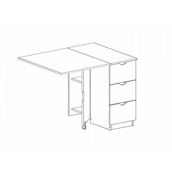 Стол-книжка СТ-01 с 3 ящ, 360(1710)х805х750 Дуб девонширский