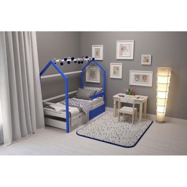 Детская кровать-домик Бельмарко Svogen сине-белый