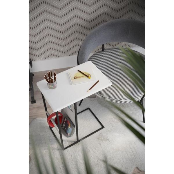 Стол приставной «Бали», 540 ? 350? 700 мм, металл, МДФ, цвет белый