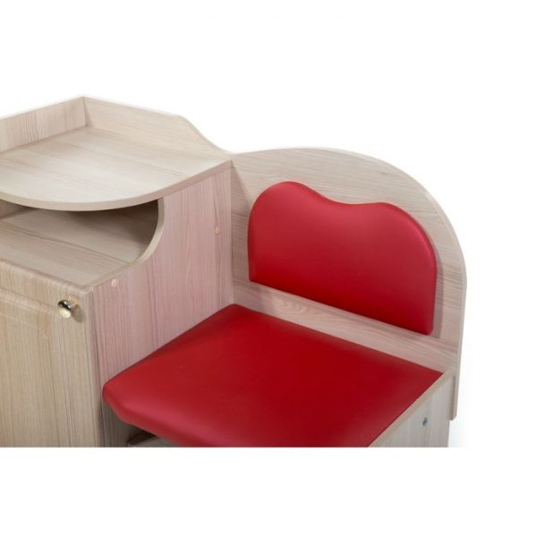 Банкетка №1, 900х430х920, Ясень/Красный(112)