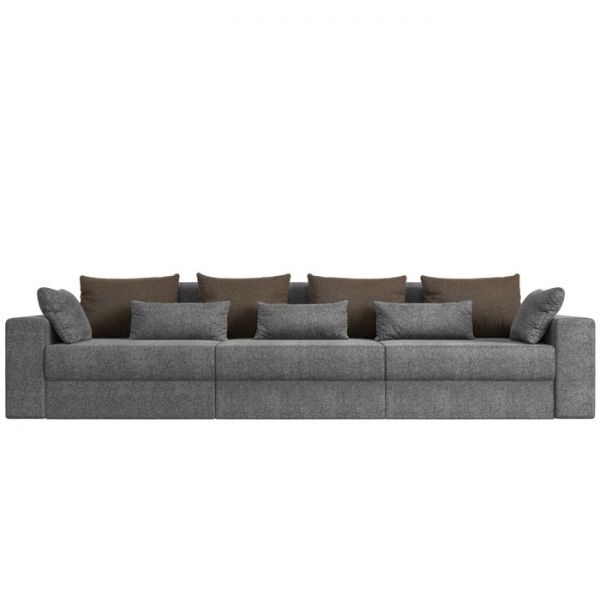 Диван прямой «Мэдисон Long», механизм еврокнижка, рогожка, цвет серый