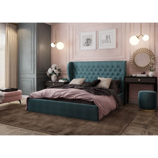 Каркас кровати Жасмин, 1600х2000, Изумруд велюр