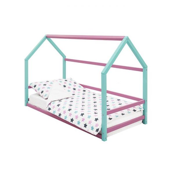 Детская кровать-домик Монтессори Бельмарко Svogen мятный-лаванда