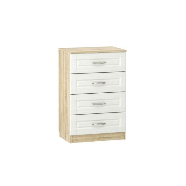 Комод Оливия НМ 040.38 Х, 602х420х928, Белое дерево/Дуб Сонома