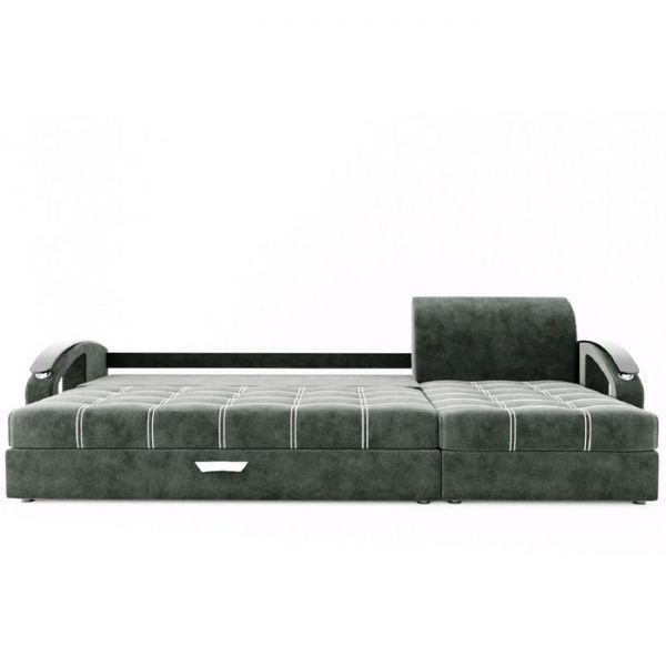 Угловой диван «Дубай», угол правый, еврокнижка, МДФ венге, цвет селфи 01