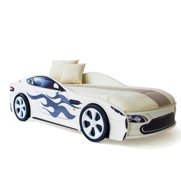 Детская кровать-машина "Бондмобиль белый"