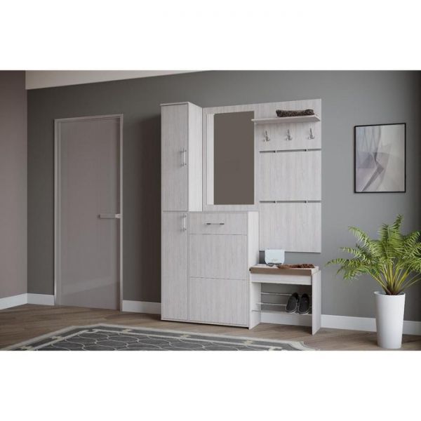 Прихожая Октавия с зеркалом, 1500х420х1965, Анкор светлый