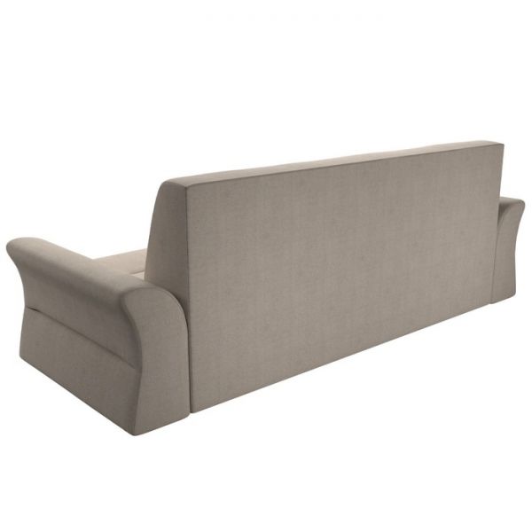 Прямой диван «Клайд», механизм дельфин, рогожка, цвет бежевый