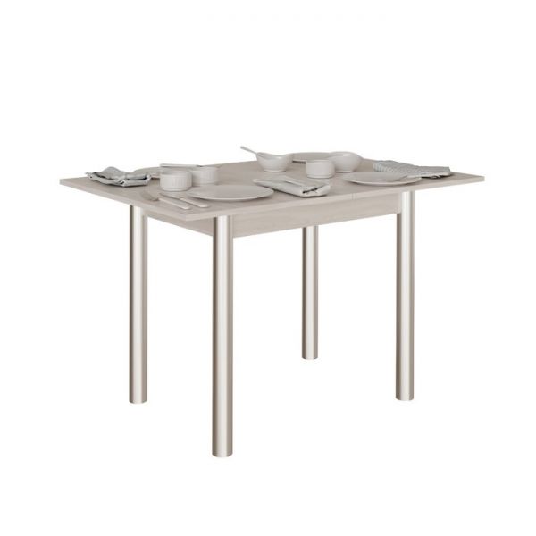 Стол обеденный раскладной СО-06, 800х580(1160)х736, шимо светлый