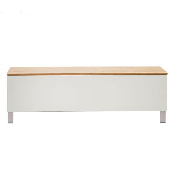 Тумба под ТВ 13.267.01 с доводчиками, 1384х349х438, Дуб сонома/Белый