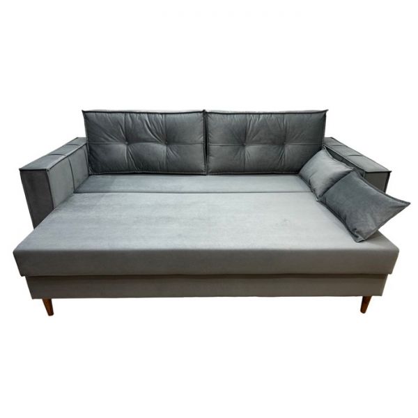 Прямой диван «Консул», механизм еврокнижка, ППУ, велюр, цвет глория 112