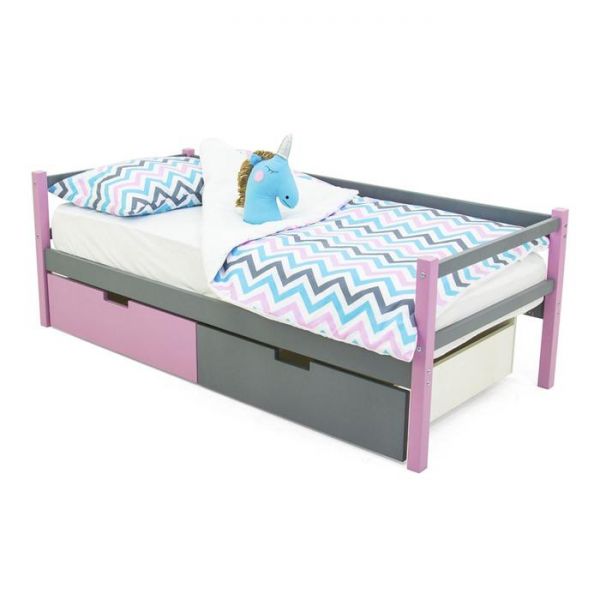 Детская кровать-тахта Svogen лаванда-графит