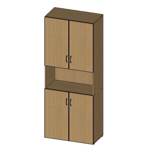 Шкаф для документов НШ-11, 760 ? 380 ? 1890 мм, белый шагр