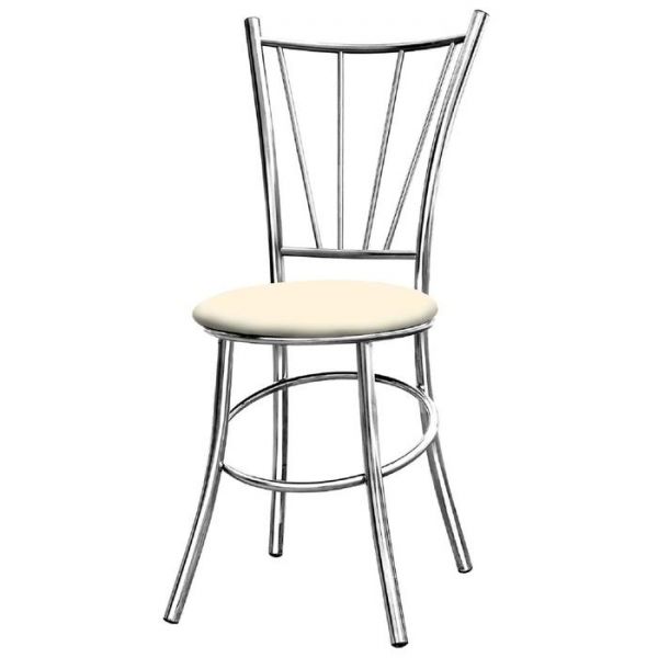 Стул «Квартет-R», 365 ? 440 ? 920 мм, хром, цвет ваниль