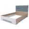 Каркас кровати Кристабель-14 1400х2000 дуб ирландский/белый/серо-голубой