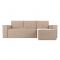Угловой диван «Куба», механизм еврокнижка, велюр, цвет бежевый