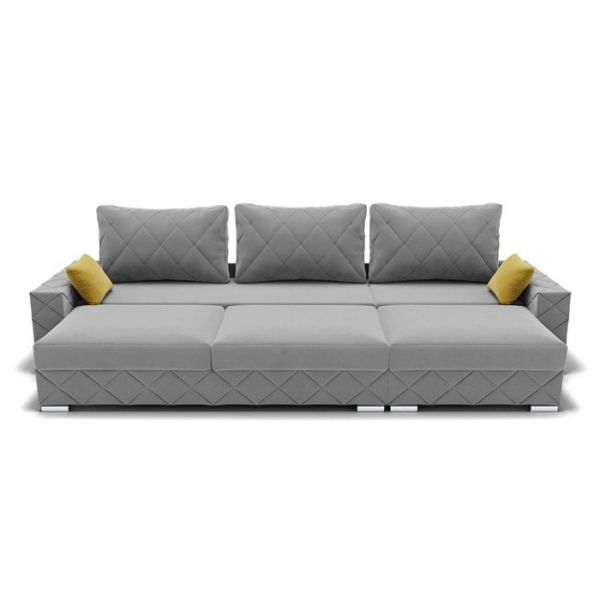 Диван-трансформер с выдвижной оттоманкой «Мартин 1», велюр, цвет альба 044 / альба 071