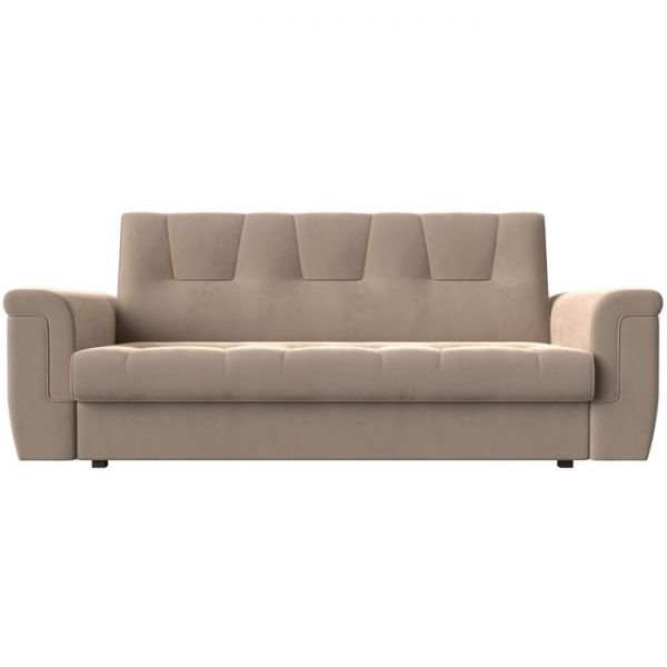 Прямой диван «Эллиот», механизм книжка, велюр, цвет бежевый