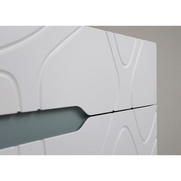 Комод 4 ящика Кристабель-8 900х500х925 дуб ирландский/белый матовый/серо-голубой