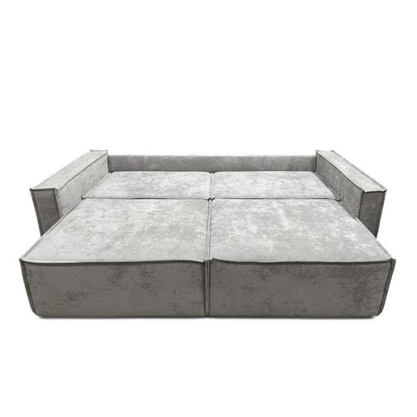 Диван "Бокс", велюр, цвет серый