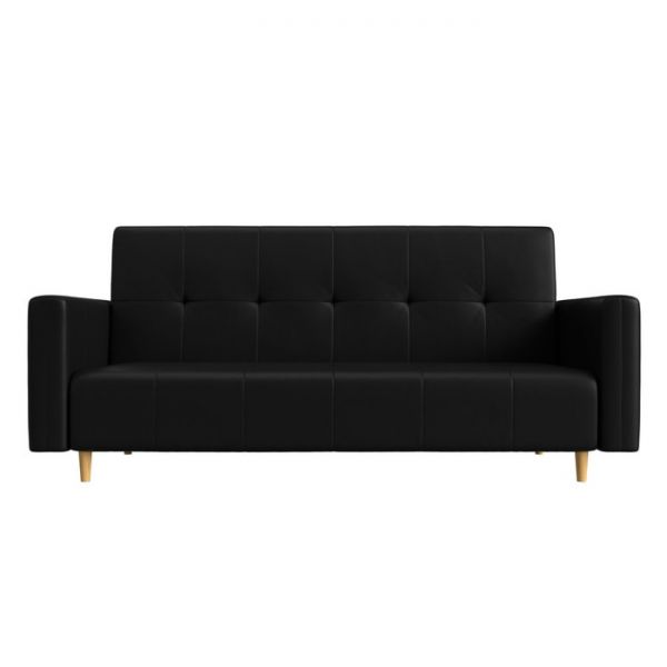 Прямой диван-книжка «Вест», механизм книжка, экокожа, цвет бежевый