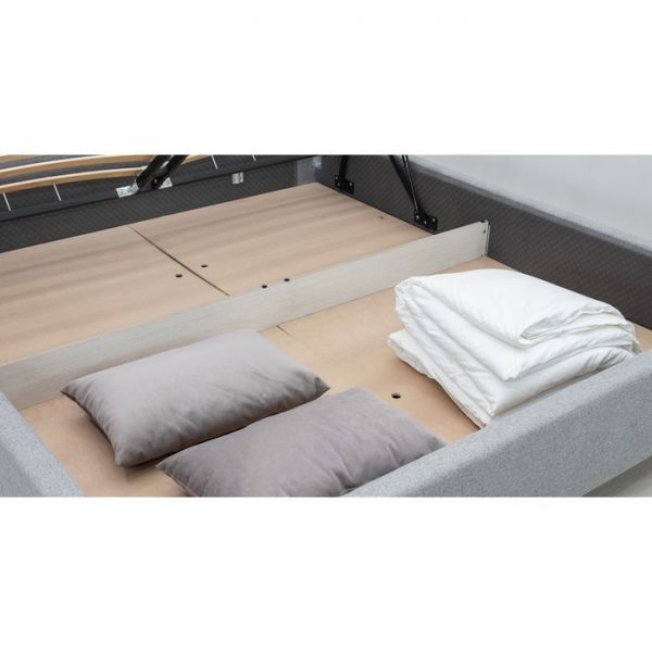 Кровать Миа, 1800х2000, ортопедическое осн+ПМ, Купер 18/Серый