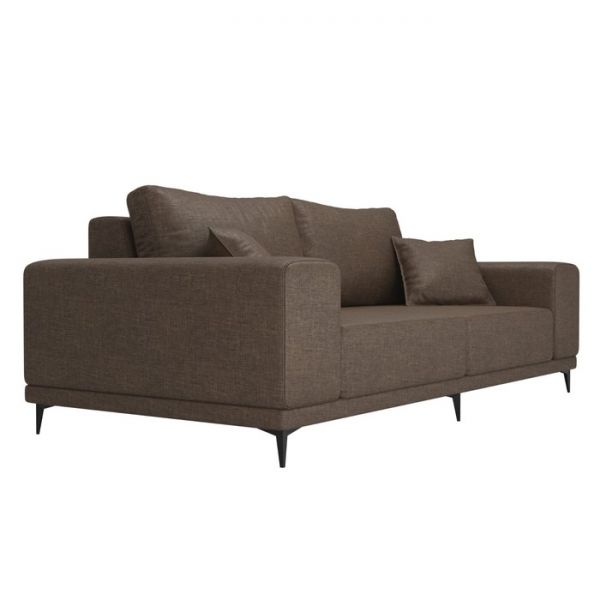 Прямой диван «Льюес», без механизма, рогожка, цвет бежевый