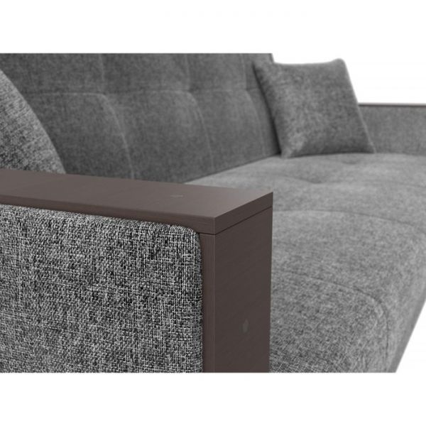 Прямой диван-книжка «Валенсия», механизм книжка, рогожка, цвет бежевый