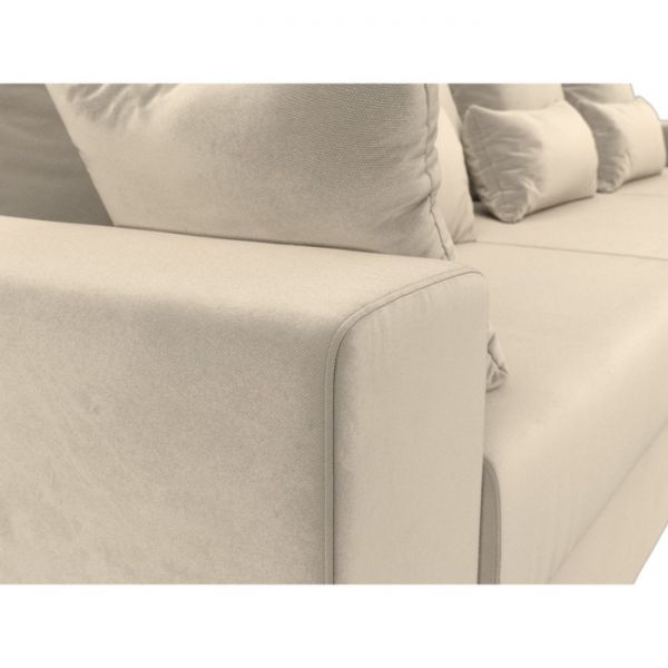 Диван прямой «Мэдисон Long», механизм еврокнижка, микровельвет, цвет чёрный