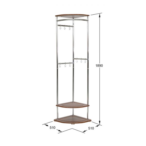 Вешалка гардеробная «Универсальная», 510 ? 510 ? 1890 мм, цвет дуб белёный