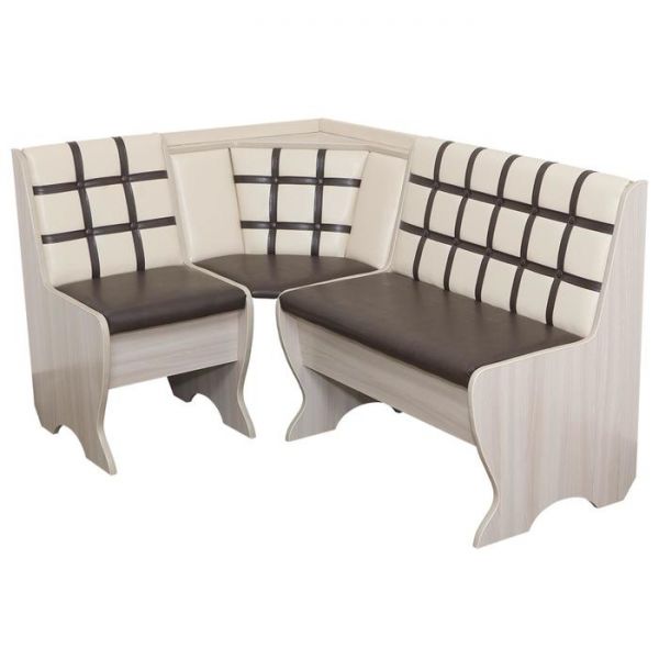 Кухонный уголок  КУ-19Л категория-1 1030х540х830 Ясень шимо светлый бежевый/Коричневый