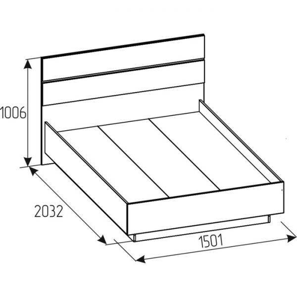 Кровать Люкс «Монако 388», 1400 ? 2000 мм, цвет венге / ясень анкор светлый