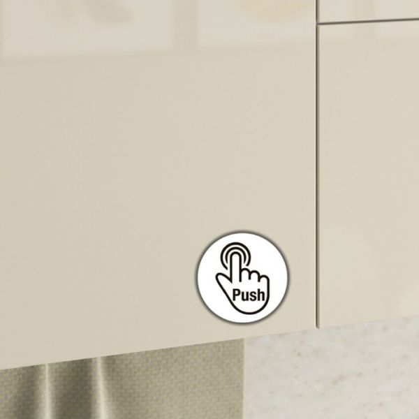 Кухонный гарнитур Бостон 1600х600 белый/крем глянец/дуб скальный глянец