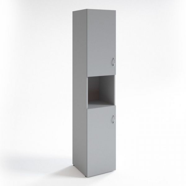 Шкаф для документов НШ-12, 383 ? 380 ? 1890 мм, белый шагр