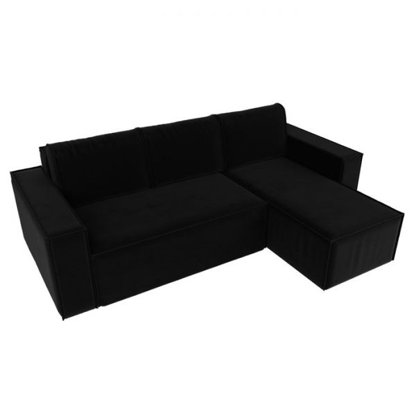 Угловой диван «Куба», механизм еврокнижка, микровельвет, цвет бежевый