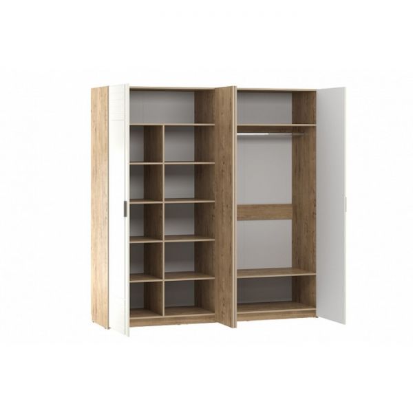 Шкаф 4-х ств Livorno НМ 013.58 Х, 2114х604х2200, 10 25 Софт Панакота, Дуб Бунратти